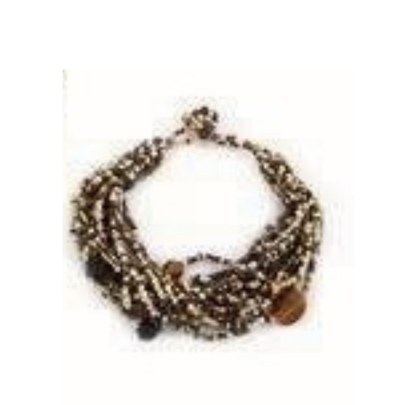 Seed Bead Necklace Bracelet & Earrings Bead Necklace Earring Multi Strand Black - Picture 6 of 6